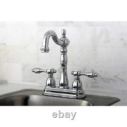 KB1491TAL Tudor 4 Inch Center Bar Faucet Without Drain, Polished Chrome, 4-3/