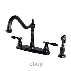 KB1755TALBS Tudor 8 Inch Center Kitchen Faucet With Brass Oil Rubbed Bronze