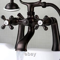 KS268ORB Kingston Clawfoot Tub Faucet, 7-Inch Center, Oil-Rubbed Bronze