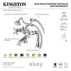 KS268ORB Kingston Clawfoot Tub Faucet, 7-Inch Center, Oil-Rubbed Bronze