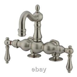 Kingston Brass CC1091T8 Vintage Clawfoot Tub Faucet, 3-3/8-Inch Center, Brushed