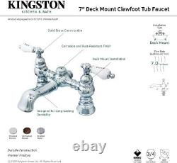 Kingston Brass CC1132T5 Vintage Clawfoot Tub Faucet, 7-Inch Center, Oil Rubbed