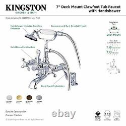Kingston Brass CC658T1 Vintage 4-to-13-Inch Adjustable Center Deck Mount Leg