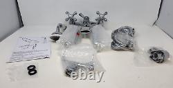 Kingston Brass CCK268C Vintage Deck Mount Clawfoot Tub Faucet Package Polished