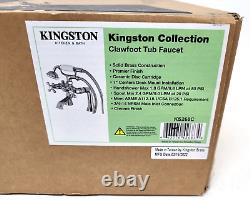 Kingston Brass CCK268C Vintage Deck Mount Clawfoot Tub Faucet Package Polished
