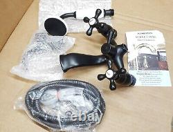 Kingston Brass Deck Mount ClawFoot Tub Faucet & Hand Shower Oil Rubbed Bronze