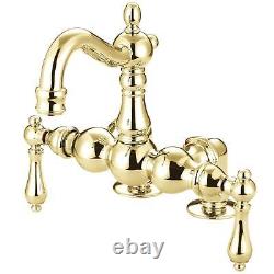 Kingston Brass Deck-Mount Clawfoot Tub Faucets With Polished Brass CC1091T2