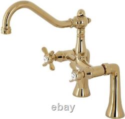 Kingston Brass Essex 7 Inch Center Clawfoot Tub Faucet Polished Brass