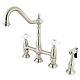 Kingston Brass Heritage 8 Center Kitchen Faucet With Side Sprayer