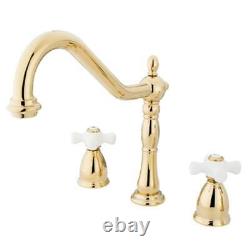 Kingston Brass KB1792PXLS 8 in. Center Kitchen Faucet without Deck