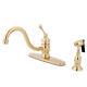 Kingston Brass Kb357. Blbs Vintage 1.8 Gpm 1 Hole Kitchen Faucet - Brass