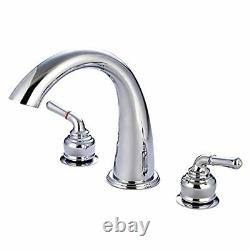 Kingston Brass KS2361 Milano Roman Tub Faucet 8-Inch Adjustable Center Polish