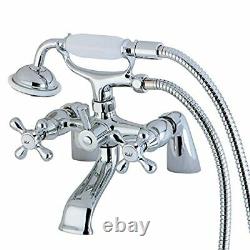 Kingston Brass KS267C Clawfoot Tub Faucet with Hand Shower, Polished Chrome