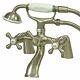 Kingston Brass Ks267sn Clawfoot Tub Faucet With Hand Shower, Brushed Nickel