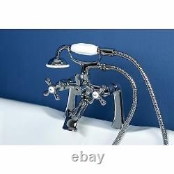 Kingston Brass KS268C Clawfoot Tub Faucet with Hand Shower, Polished Chrome