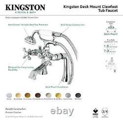 Kingston Brass KS268C Kingston Clawfoot Tub Faucet, 7-Inch Center, Polished