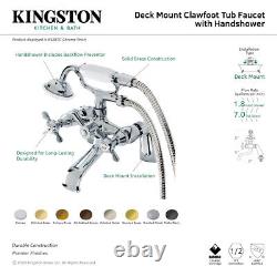 Kingston Brass KS287 Essex Deck Mounted Clawfoot Tub Filler Nickel