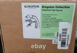 Kingston Brass KS288C ESSEX 7 Centers Deck Mount Clawfoot Tub Faucet