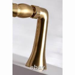 Kingston Brass KS288SB Essex 7-Inch Center Deck Mount Double Handle Tub Faucet w