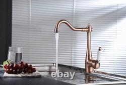 Kitchen Sink Faucet Copper Traditional Period Single Ceramic Lever One Hole Mixe