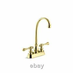 Kohler 16112-4A-PB Revival Polished Brass 4 Center Bar Sink Faucet