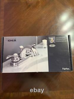 Kohler Fairfax R12266-4DN-CP 4 Centers Bathroom Sink Faucet polished Chrome New