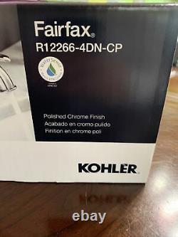 Kohler Fairfax R12266-4DN-CP 4 Centers Bathroom Sink Faucet polished Chrome New