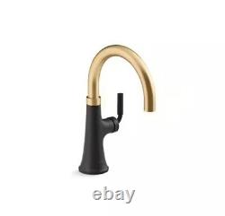 Kohler K-23767-BMB Tone Kitchen Prep Sink & Wet Bar Faucet, Matte Black/Brass