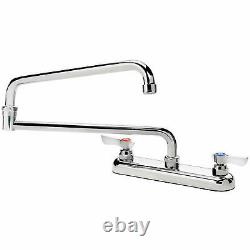 Krowne Commercial Series 8 Center Deck Mount Faucet, 24 Jointed Spout, 13-824L