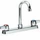 Krowne Commercial Series 8 Center Deck Mount Faucet, 6 Gooseneck Spout
