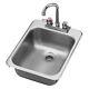 Krowne Hs-1317 Single Compartment Drop-in Hand Sink With Center Deck-mount Go