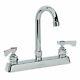 Krowne Royal Series 8 Center Deck Mount Faucet, 6 Gooseneck Spout, 15-501l