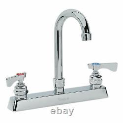 Krowne Royal Series 8 Center Deck Mount Faucet, 6 Gooseneck Spout, 15-501L