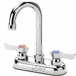 Krowne Silver Series 4 Center Deck Mount Faucet, 3-1/2 Gooseneck Spout