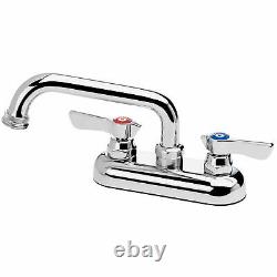 Krowne Silver Series 4 Center Deck Mount Laundry Faucet, 6 Spout, Hose