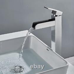 Lexdale Waterfall Bathroom Sink Vessel Faucet Brushed Nickel Single Handle Tall