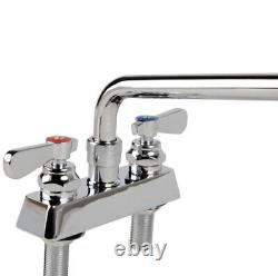 Low Lead Deck Mount Commercial Sink Faucet with 12 Swing Spout and 4 Centers