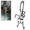 Ms 4-8 Center Deck Mount Pre Rinse Kitchen Faucet With Spray Valve Add On Spout