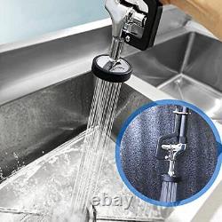 MaxSen Commercial Sink Faucet with Sprayer 8 Inch Center Deck Mount Pre Rinse