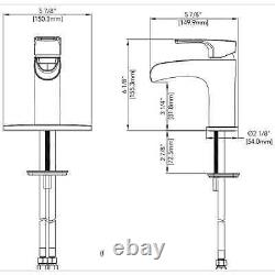 Miseno ML5882 Cascade 1 Hole Bathroom Faucet - Nickel