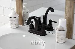 NEW! Kingston Brass KS861. EL Elinvar 1.2 GPM Centerset Bathroom Faucet Bronze