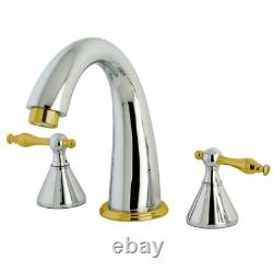 NEW Kingston Brass Naples Roman Tub Filler with Lever Handle, Polished Chrome