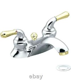 New Moen Monticello 4 Centers Faucet 84206 Chrome Polished Brass