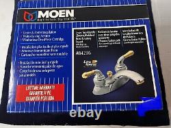 New Moen Monticello 4 Centers Faucet 84206 Chrome Polished Brass
