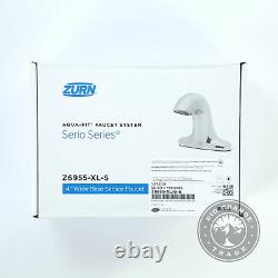 OPEN BOX Zurn Z6955-XL-S-E Aqua-FIT Serio 4 Center Set Sensor Faucet in Chrome
