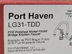 Pfister kitchen faucet polished nickel port haven bridge lg31-tdd sprayer