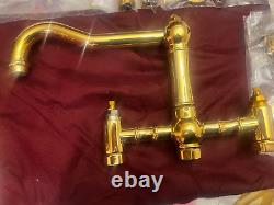 Rohl A1458LMWSIB-2 Acqui Column Spout 3 Leg Bridge Kitchen Faucet withSidespray