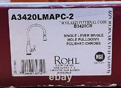 Rohl A3420LMAPC-2 PatriziaT Pull Down Kitchen Faucet, Polished Chrome