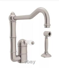 Rohl A3608/11LPWSSTN-2 Kitchen Faucet in Satin Nickel Used