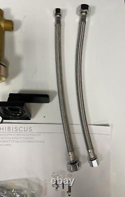 Signature Hardware 447892 Hibiscus Two Handle Lavatory Faucet Matte Black